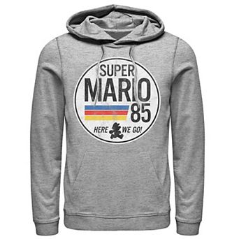 Men's Nintendo Super Mario Here We Go '85 Retro Vintage Hoodie