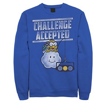 Men's Nintendo Mario Kart Challenge Accepted Text Sweatshirt