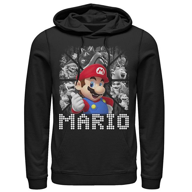 Men s Super Mario Bad Guy Panels Hoodie