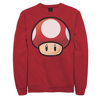 Men's Nintendo Super Mario Red Mushroom Big Face Sweatshirt