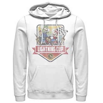 Men's Mario Kart Lightning Cup Faded Logo Hoodie