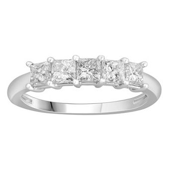 Diamond Medley Platinum 1 Carat T.W. Diamond 5-Stone Anniversary Band