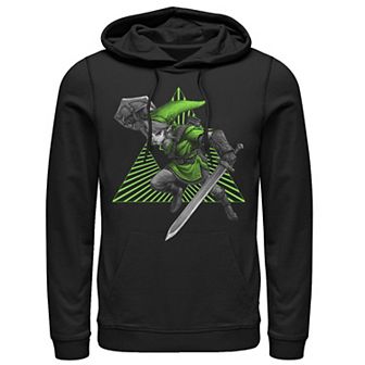 Men's Zelda Link Triforce Action Shot Hoodie