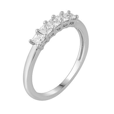 Platinum 1/2 Carat T.W. 5-Stone Diamond Anniversary Band