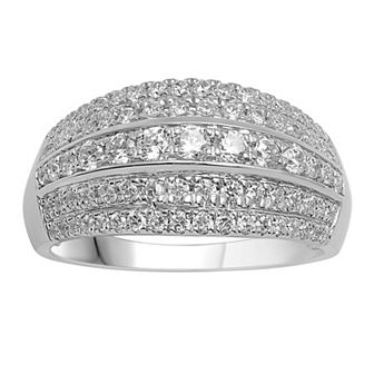 Platinum 1 Carat T.W. Diamond 5-Row Anniversary Ring