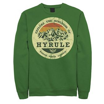 Men's The Legend Of Zelda Explore The Kingdom Of Hyrule Distressed Portrait Sweatshirt