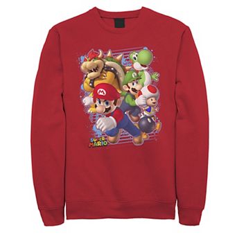 Men's Nintendo Super Mario Luigi Bowser Paint Sweatshirt