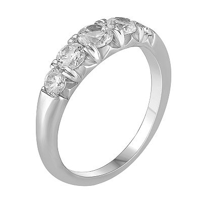 Platinum 1 Carat T.W. Diamond 5-Stone Anniversary Ring