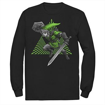 Men's Zelda Link Triforce Action Shot Tee