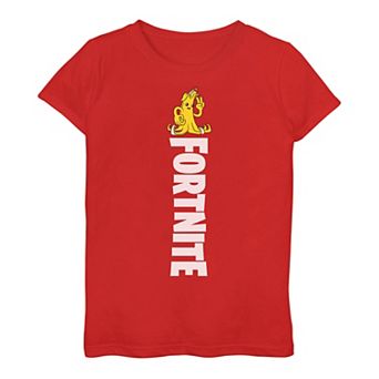 Girls 4-16 Fortnite Peely Peace Vertical Logo Graphic Tee