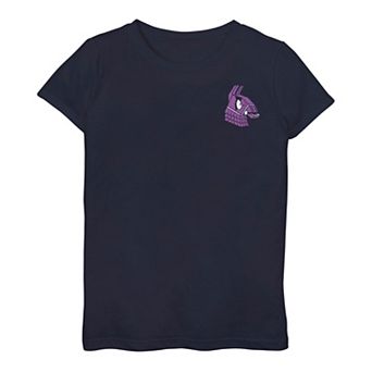 Girls 4-16 Fortnite Llama Pinata Left Chest Graphic Tee