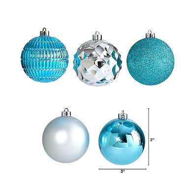 nearly natural Holiday Shatterproof Blue Ornament 40-piece Set