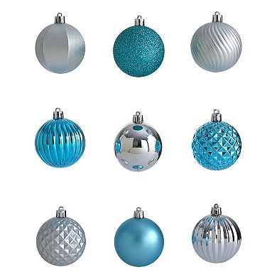 nearly natural Holiday Shatterproof Blue Ornament 101-Piece Set
