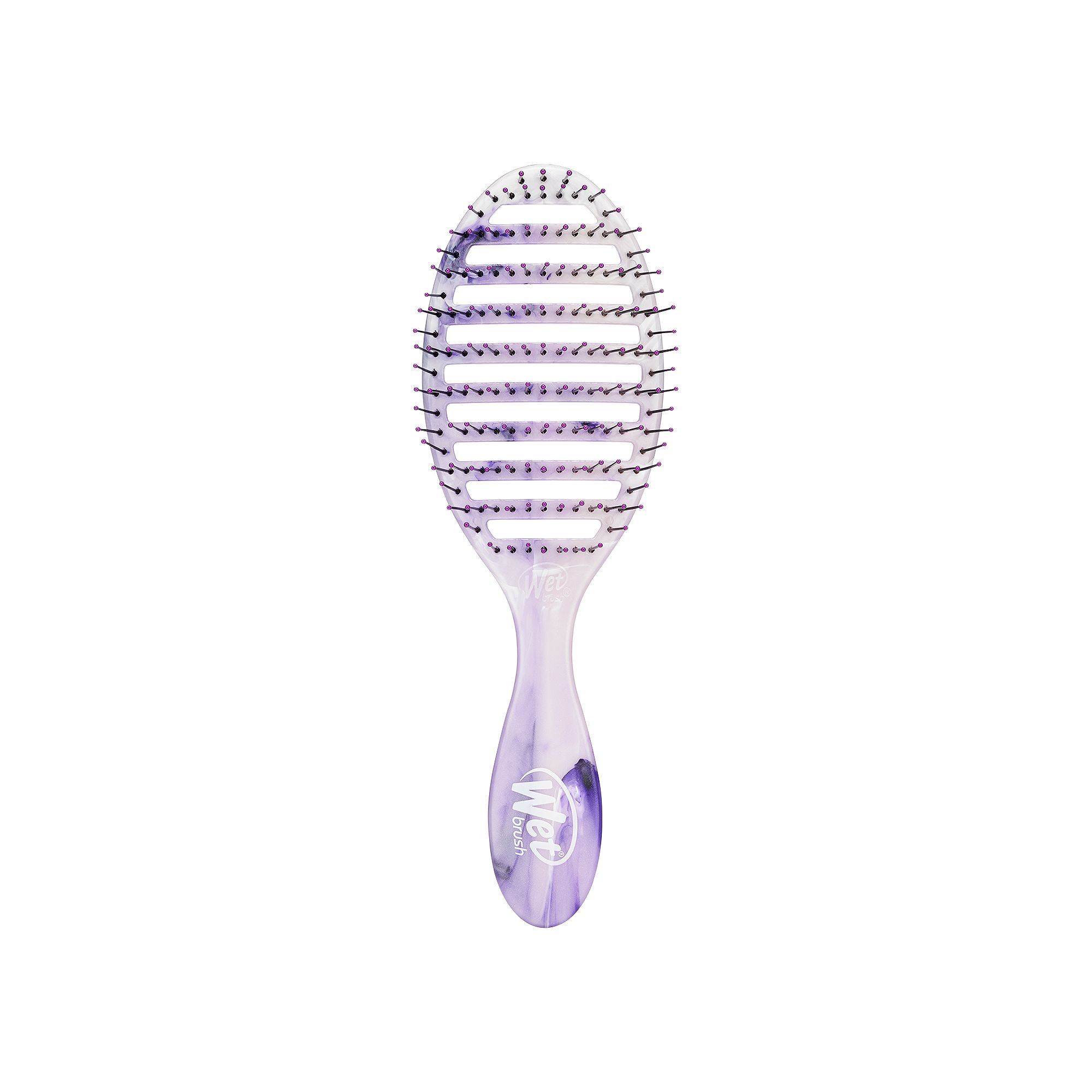 Wet Brush Speed Dry Gemstone Amethyst Hair Brush, Purple