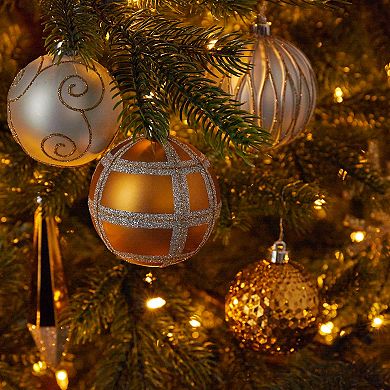 nearly natural Holiday Shatterproof Gold Ornament 52-Piece Set