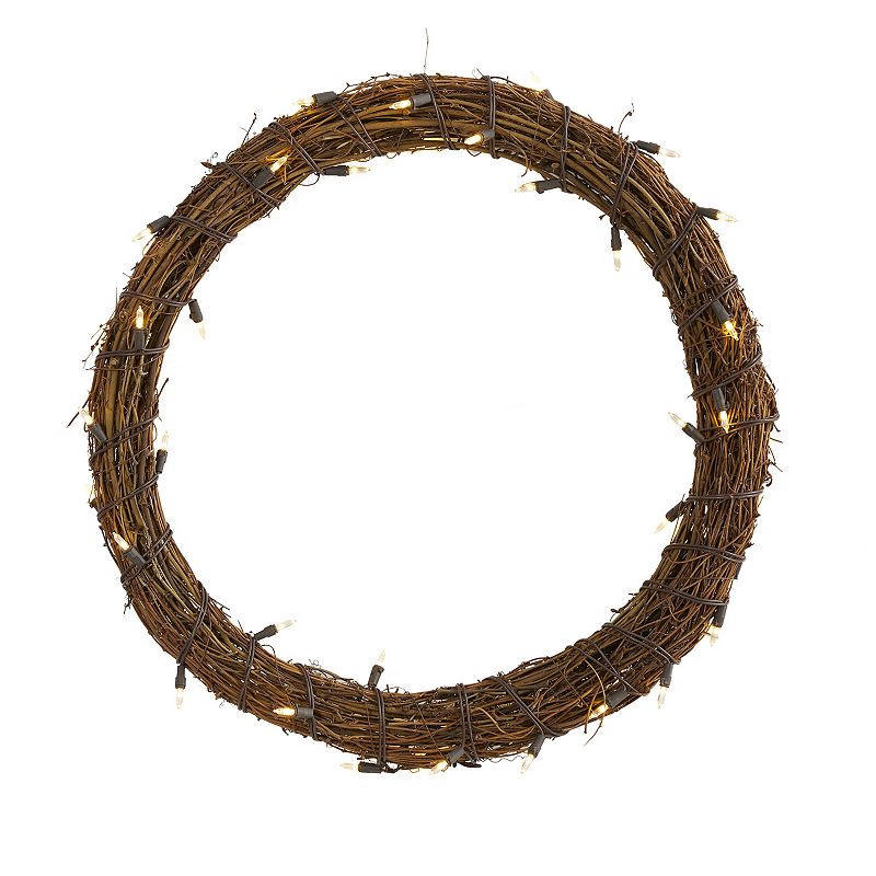 nearly natural 22-in. Vine Wreath, Brown