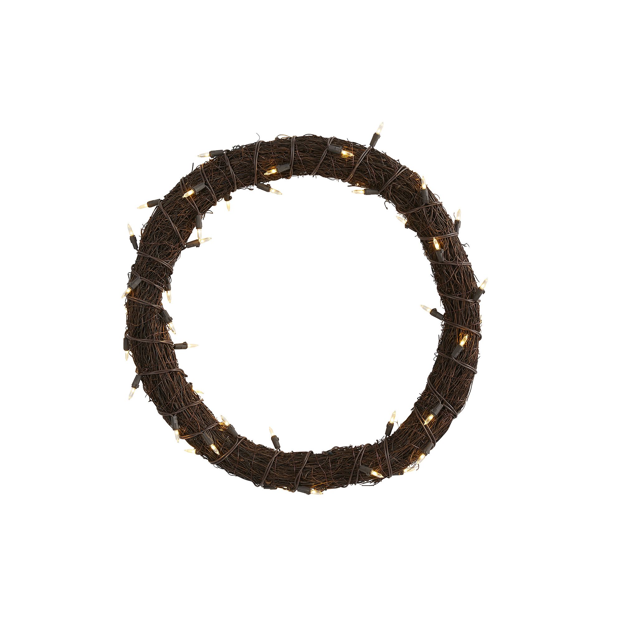 nearly natural 20-in. Vine Wreath, Brown
