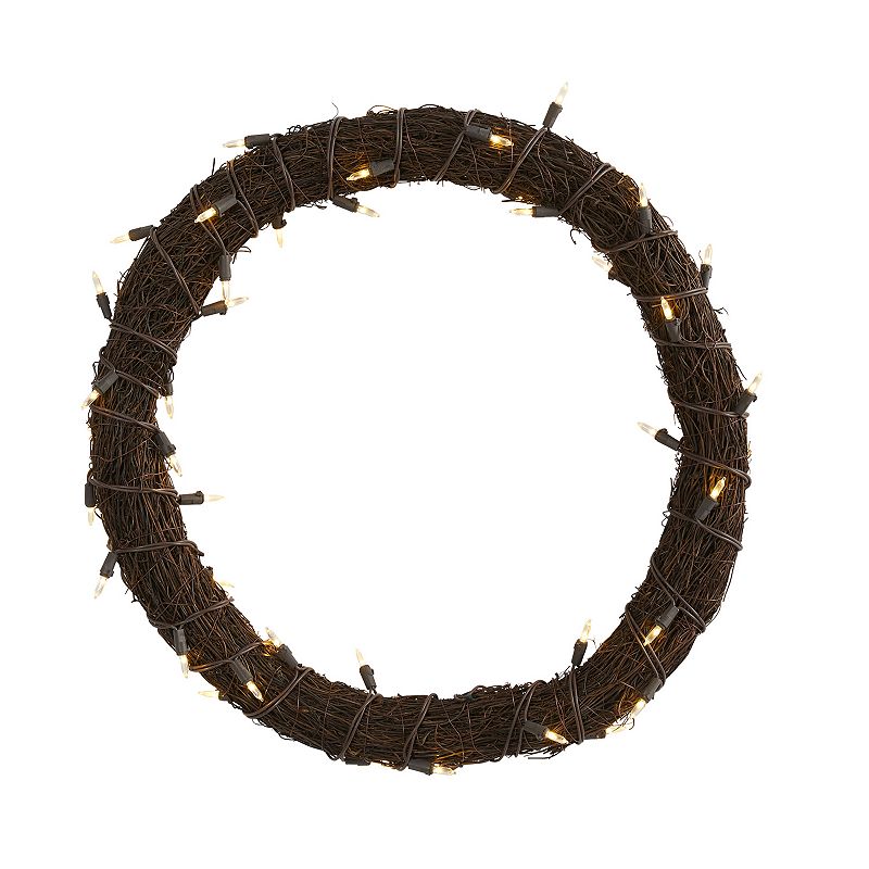 nearly natural 20-in. Vine Wreath, Brown