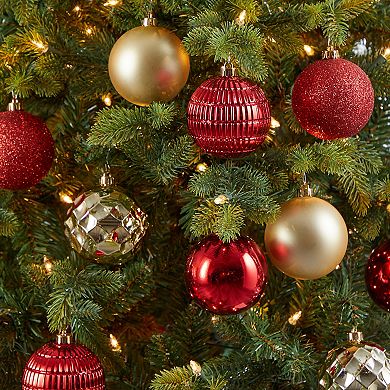 nearly natural Holiday Shatterproof Red & Gold Ornament 40-Piece Set