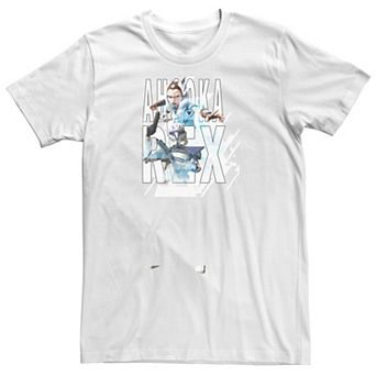 Big & Tall Star Wars: The Clone Wars Ahsoka & Rex Text Portraits Tee