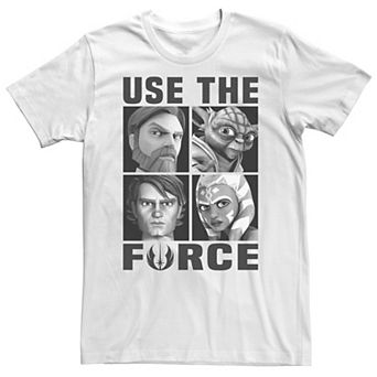 Big & Tall Star Wars: Clone Wars Use The Force Character Box Up Tee