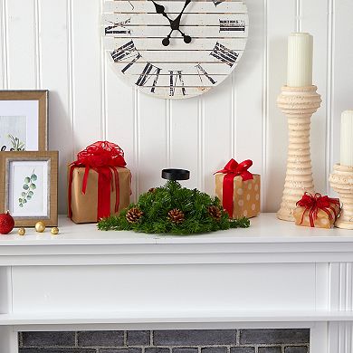 nearly natural 16-in. Artificial Pine Pre-Lit Candelabrum