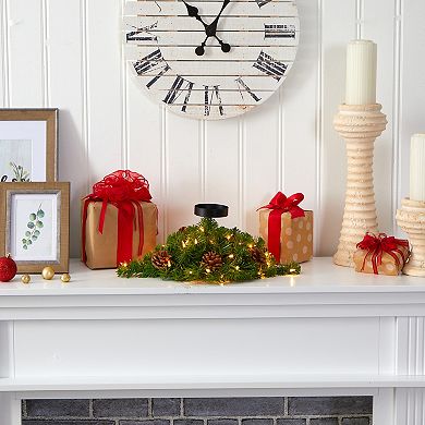 nearly natural 16-in. Artificial Pine Pre-Lit Candelabrum