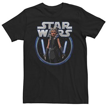 Big & Tall Star Wars: The Clone Wars Ahsoka Dual Wield Portrait Tee