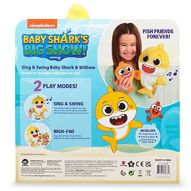 Baby Shark Sing & Swing Baby Shark & William Plush Toys
