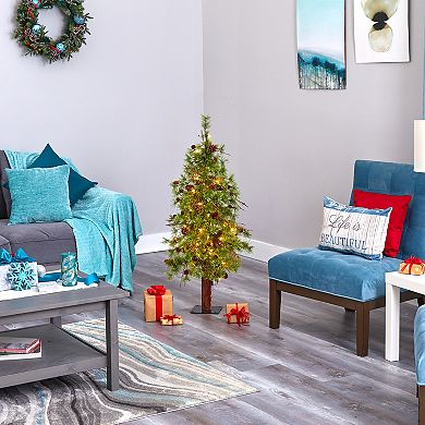 nearly natural 4-ft. Wyoming Alpine Pre-Lit Artificial Christmas Tree