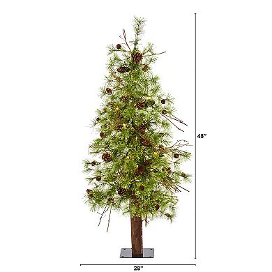 nearly natural 4-ft. Wyoming Alpine Pre-Lit Artificial Christmas Tree