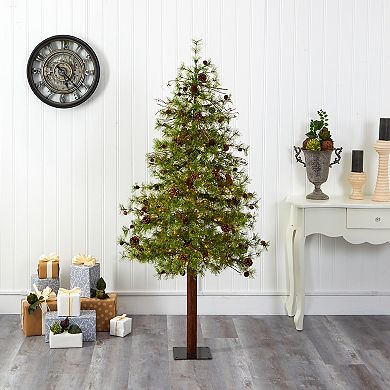 nearly natural 6-ft. Wyoming Alpine Pre-Lit Artificial Christmas Tree