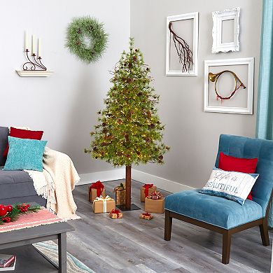 nearly natural 6-ft. Wyoming Alpine Pre-Lit Artificial Christmas Tree