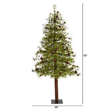 nearly natural 6-ft. Wyoming Alpine Pre-Lit Artificial Christmas Tree