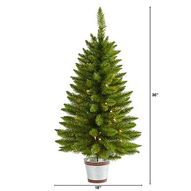 nearly natural 3-ft. Providence Pine Pre-Lit Artificial Christmas Tree