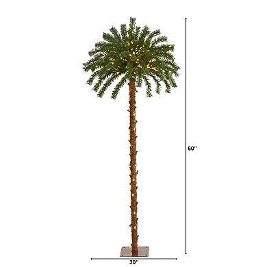 nearly natural 5-ft. Christmas Palm Pre-Lit Artificial Tree