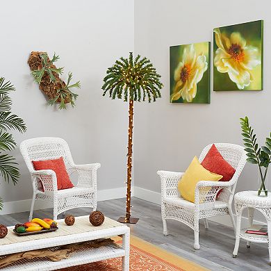 nearly natural 6-ft. Christmas Palm Pre-Lit Artificial Tree