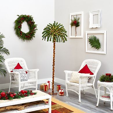 nearly natural 6-ft. Christmas Palm Pre-Lit Artificial Tree