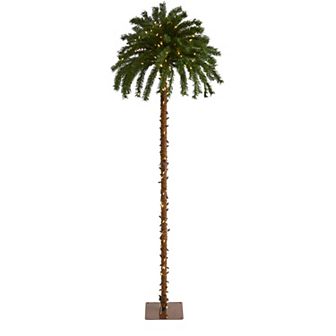 nearly natural 7-ft. Christmas Palm Pre-Lit Artificial Tree