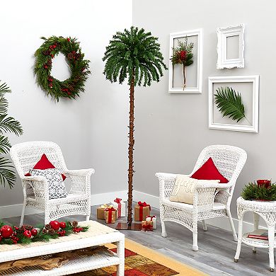 nearly natural 7-ft. Christmas Palm Pre-Lit Artificial Tree