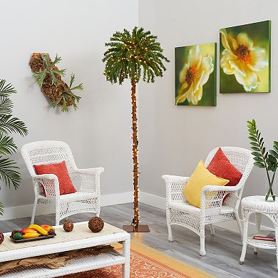 nearly natural 7-ft. Christmas Palm Pre-Lit Artificial Tree