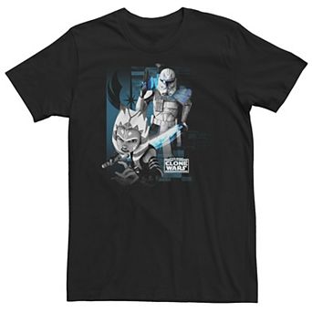 Big & Tall Star Wars: The Clone Wars Ahsoka & Rex Action Pose Tee