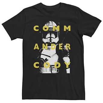 Big & Tall Star Wars: Clone Wars Commander Cody Text Overlay Tee