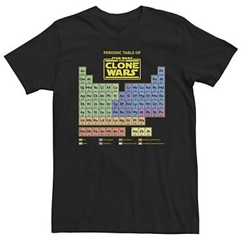Big & Tall Star Wars Clone Wars Periodic Table Tee