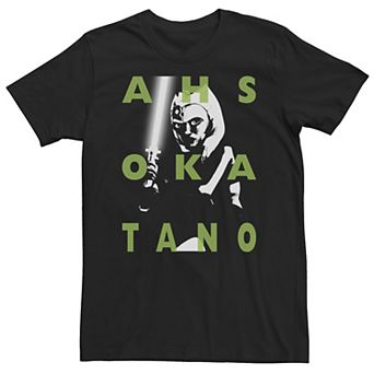 Big & Tall Star Wars: Clone Wars Ahsoka Tano Text Overlay Tee
