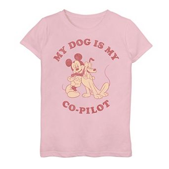 Disney's Mickey And Friends Girls 7-16 My Dog Is My Co-Pilot Tee