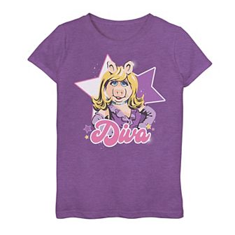Disney's The Muppets Miss Piggy Diva Portrait Girls 7-16 Tee