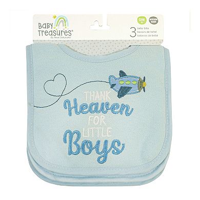 Baby Treasures 3 Pack Thank Heaven for Little Boys Bibs