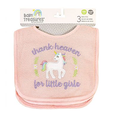 Baby Girl Baby Treasures 3 Pack Thank Heaven For Little Girls Bibs