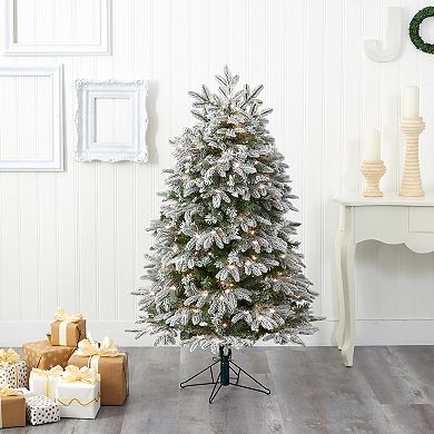 nearly natural 5-ft. Flocked Colorado Mountain Fir Artificial Christmas Tree